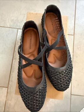 NIB Lucky Brand Myloe Woven Flat- Black 9 $99